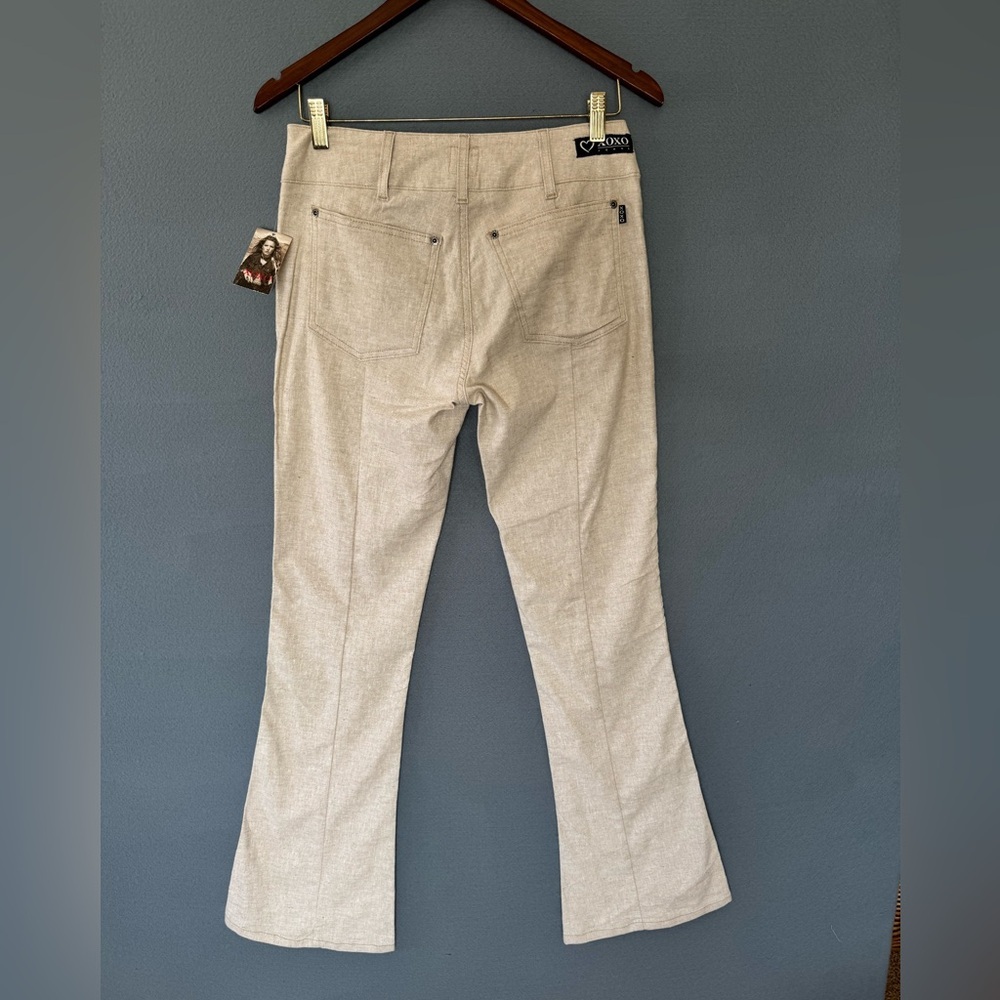 XOXO Jeans Y2K Linen Blend Bootcut Pants Size 5/6 NWT - Picture 3 of 15